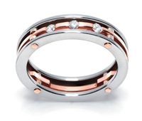 Ringe Baraka Herr in Stahl Diamante 0.15 Ct AN213371ROAC200015 - AN213371ROAC200015